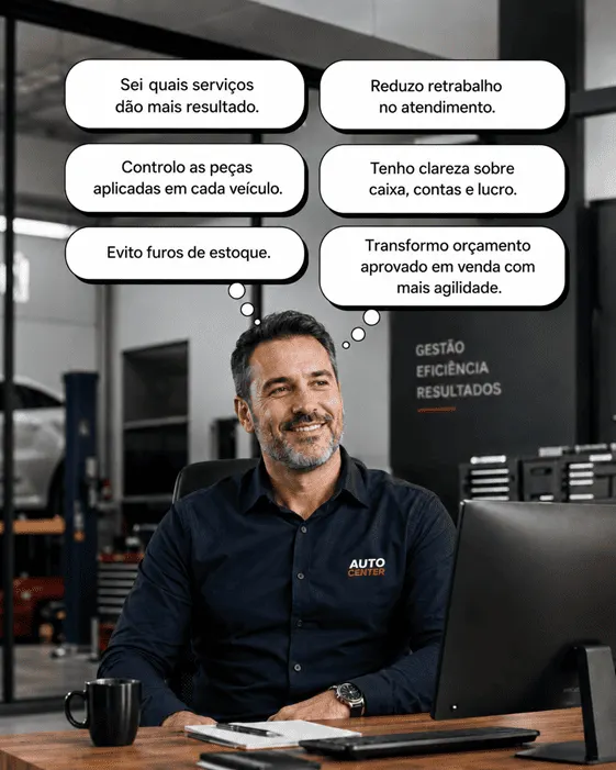 Dono de auto center satisfeito com os resultados que o sistema Nano entrega no seu dia a dia